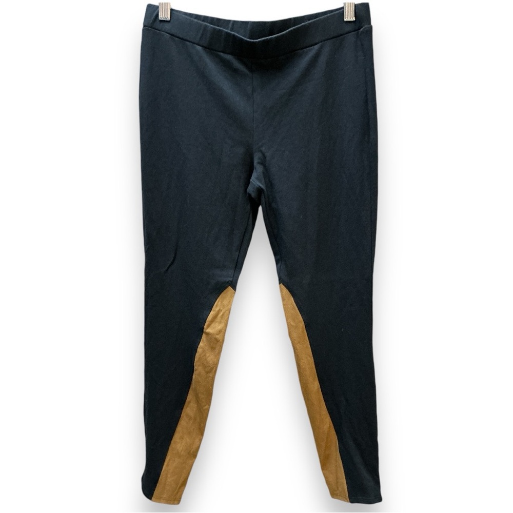 NWT Anthropologie Legging Leggings black
W/ Faux Leather tan Tg-M fits Sm